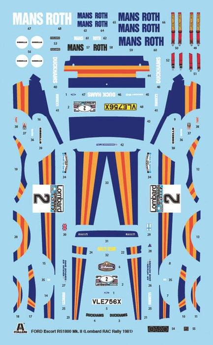 Italeri-3650 Ford Cars Modelo para Montar, Multicolor (IT3650