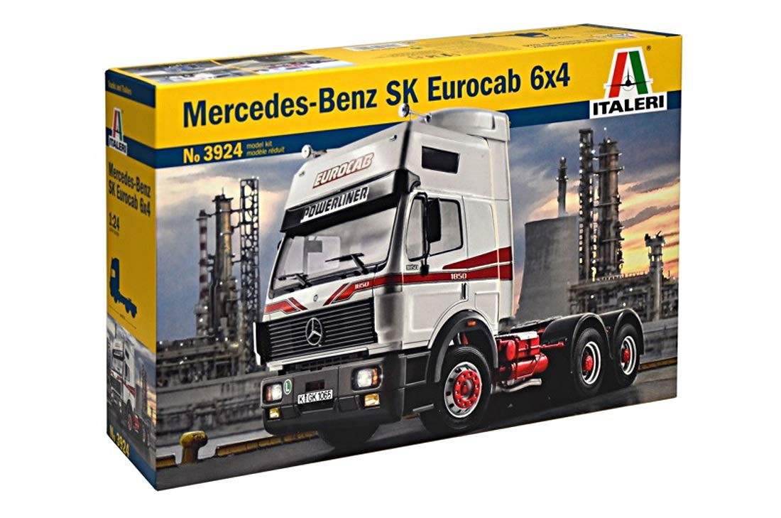 Italeri 1:24, Mercedes Benz SK Eurocab 6x4, Color Plateado (510003924