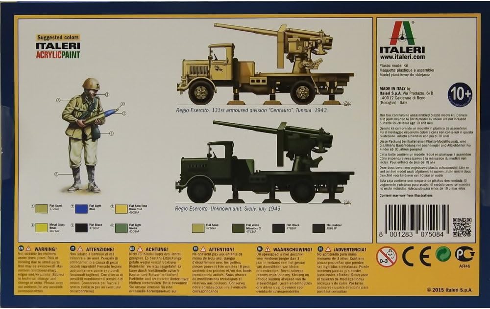 Italeri 7508S, RO3 & 90/53 AA gun 2.F.A. Models.