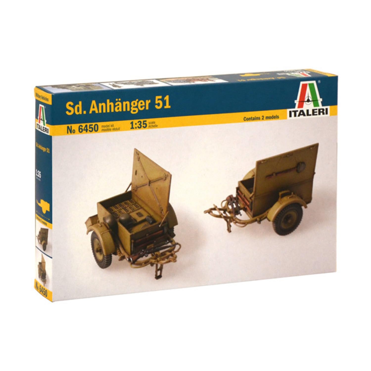 Italeri-SD File. Anhanger 51 Italia Kit de Modelo, Color sin Pintar, 1:35 (8001283064507