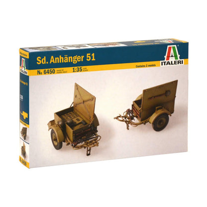 Italeri-SD File. Anhanger 51 Italia Kit de Modelo, Color sin Pintar, 1:35 (8001283064507