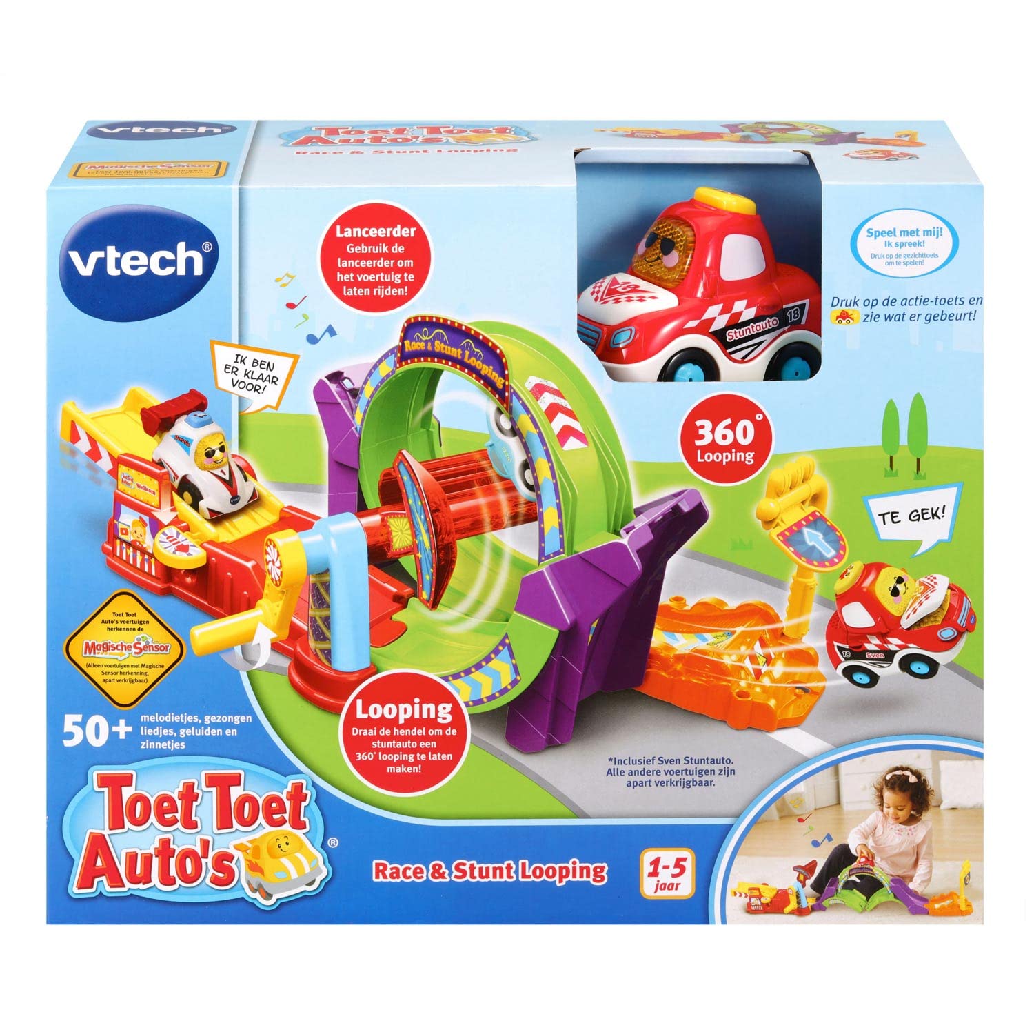VTech - TUT TUT TUT Cars - Race & Stunt Looping - Includes Sven Stunt Car - Educational Toy - Robust and durable design - Age: 1-5 years