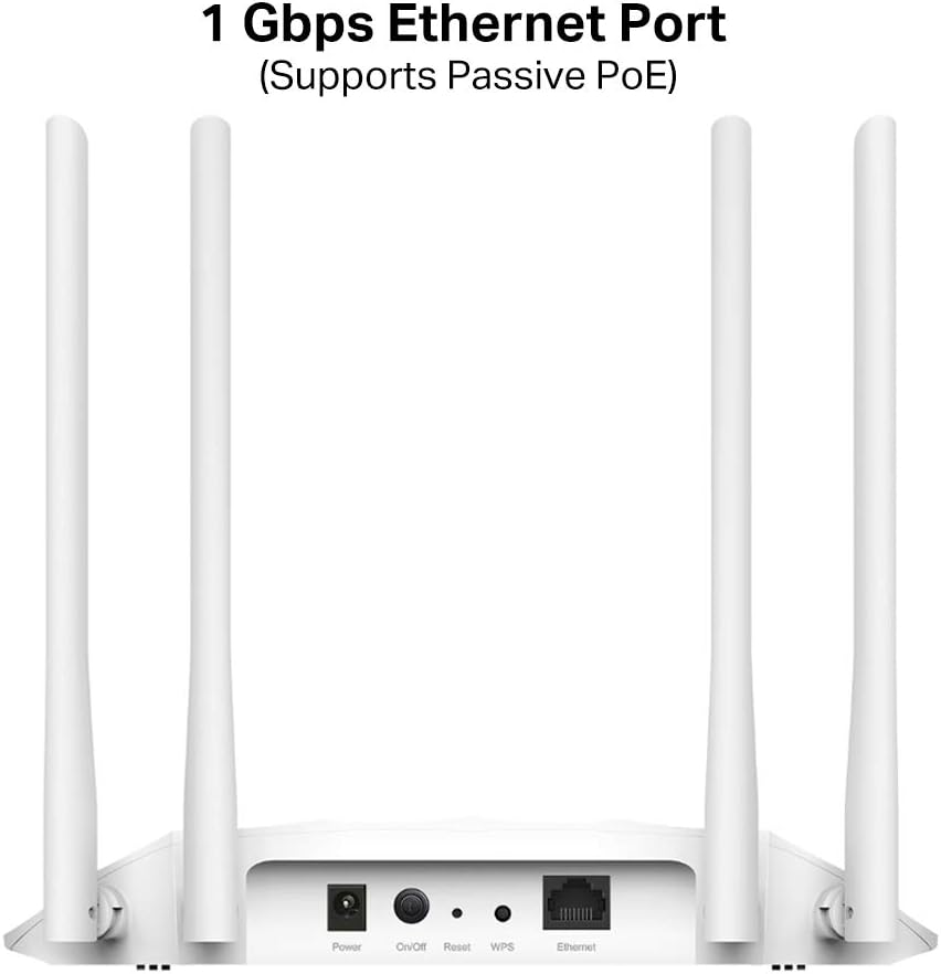 TP-Link TL-WA1201 Access Point Dual Band AC1200, Supports Passive PoE, Supports Access Point, Range Extender, Multi-SSID, and Client modes, Boosted Coverage