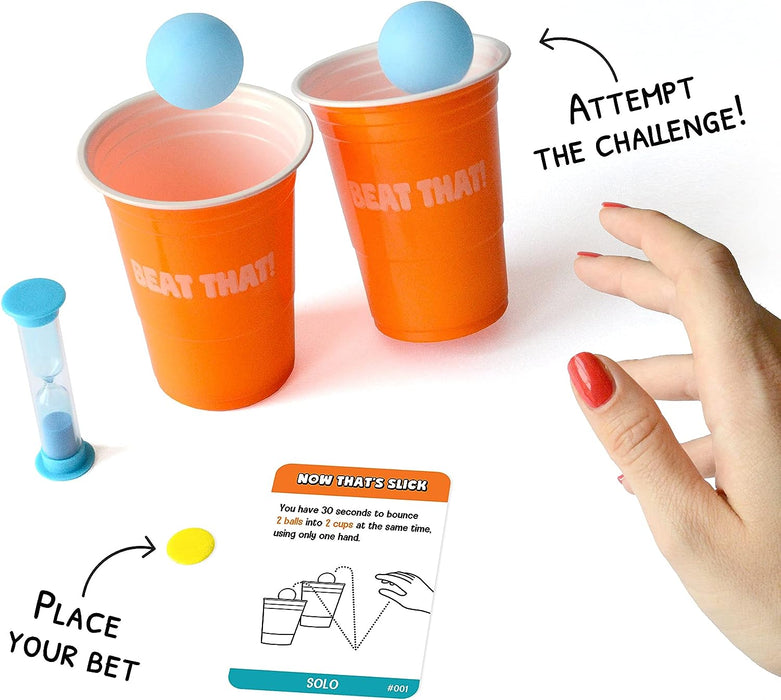 Gutter Games Beat That! - The Bonkers Battle of Wacky Challenges - Family Party Game for Kids & Adults - Card and Board Games for Adults, Kids, & Families - Perfect for Parties & Family Games Nights