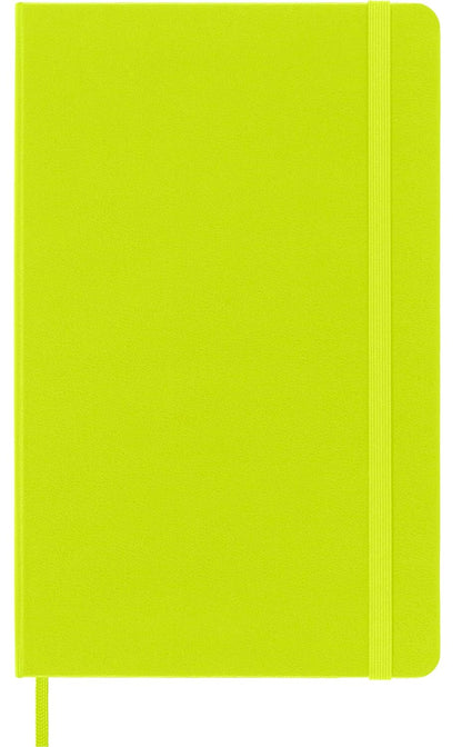 Moleskine - Classic Notebook, Ruled Notebook, Hard Cover and Elastic Closure, Size Large 13 x 21 cm, Colour Lemon Green, 240 Pages
