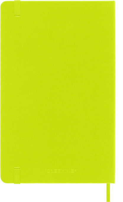 Moleskine - Classic Notebook, Ruled Notebook, Hard Cover and Elastic Closure, Size Large 13 x 21 cm, Colour Lemon Green, 240 Pages