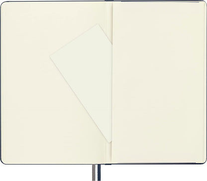 Moleskine - Classic Notebook Expanded, Plain Notebook, Hard Cover and Elastic Closure, Size Large 13 x 21 cm, Colour Sapphire Blue, 400 Pages