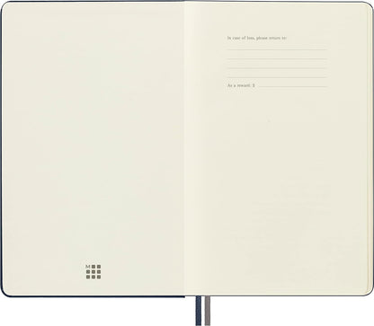 Moleskine - Classic Notebook Expanded, Plain Notebook, Hard Cover and Elastic Closure, Size Large 13 x 21 cm, Colour Sapphire Blue, 400 Pages
