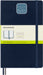 Moleskine - Classic Notebook Expanded, Plain Notebook, Hard Cover and Elastic Closure, Size Large 13 x 21 cm, Colour Sapphire Blue, 400 Pages