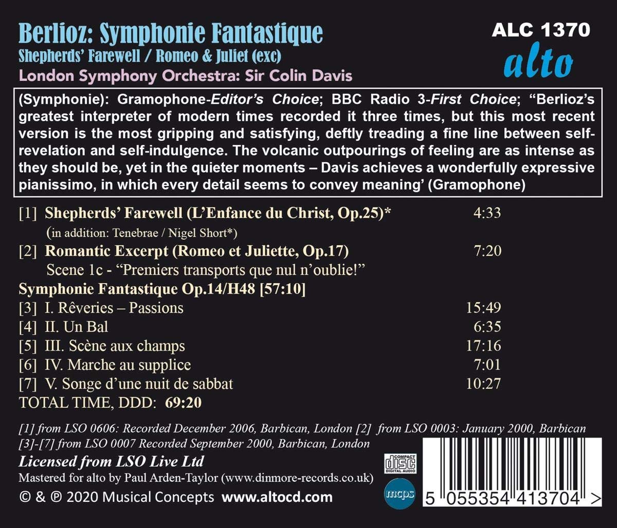 Berlioz: Symphonie Fantastique/Shepherds' Farewell/Romeo & Juliet (exc)