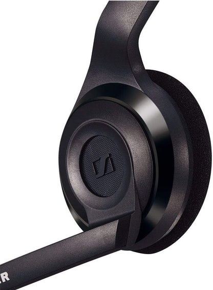 Sennheiser PC 2 CHAT - Lightweight On-Ear Single-Sided Headset - Wired - Passive Noise-Cancelling Microphone for Internet Telephony and E-Learners - Mac, PC, and Laptop Connectivity