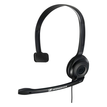 Sennheiser PC 2 CHAT - Lightweight On-Ear Single-Sided Headset - Wired - Passive Noise-Cancelling Microphone for Internet Telephony and E-Learners - Mac, PC, and Laptop Connectivity