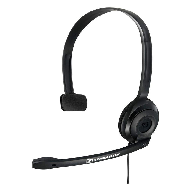 Sennheiser PC 2 CHAT - Lightweight On-Ear Single-Sided Headset - Wired - Passive Noise-Cancelling Microphone for Internet Telephony and E-Learners - Mac, PC, and Laptop Connectivity