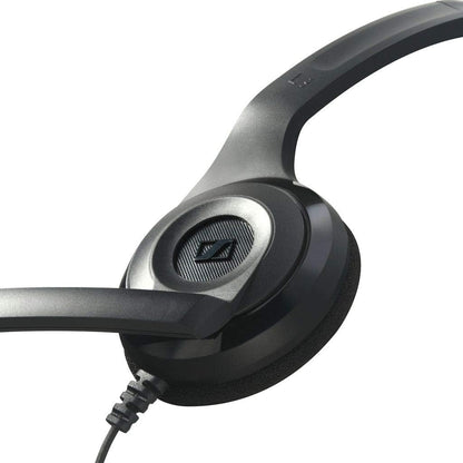 Sennheiser PC 2 CHAT - Lightweight On-Ear Single-Sided Headset - Wired - Passive Noise-Cancelling Microphone for Internet Telephony and E-Learners - Mac, PC, and Laptop Connectivity