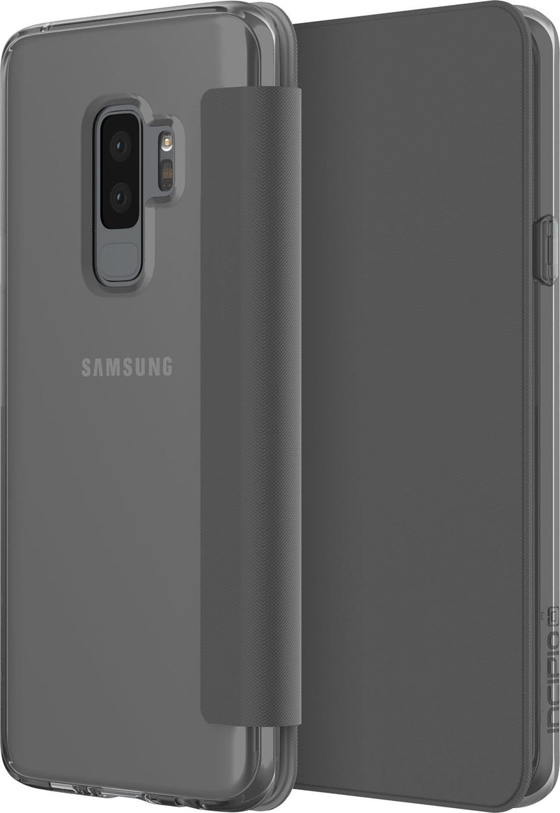 Incipio NGP Folio Samsung Galaxy S9+ Wallet Case with Card Slot Holder and Protective Front Cover for Samsung Galaxy S9 Plus (2018) - Clear/Gray S9 Plus NGP Folio