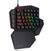 Redragon K585 PRO Wireless One-Handed Mechanical Keyboard, 42 Keys 3-Mode RGB 40% Gaming Keypad w/ 7 Onboard Macro Keys, Detachable Wrist Support, Durable Battery (Blue Switch
