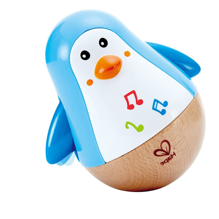 Hape Penguin Musical Wobbler | Colourful Wobbling Melody Penguin, Roly-Poly Toy for Kids 6 Months+