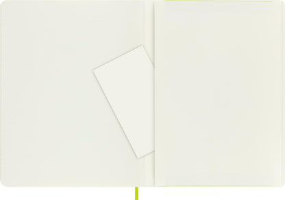 Moleskine - Classic Notebook, Ruled Notebook, Soft Cover and Elastic Closure, Size X-Large 19 x 25 cm, Colour Lemon Green, 192 Pages