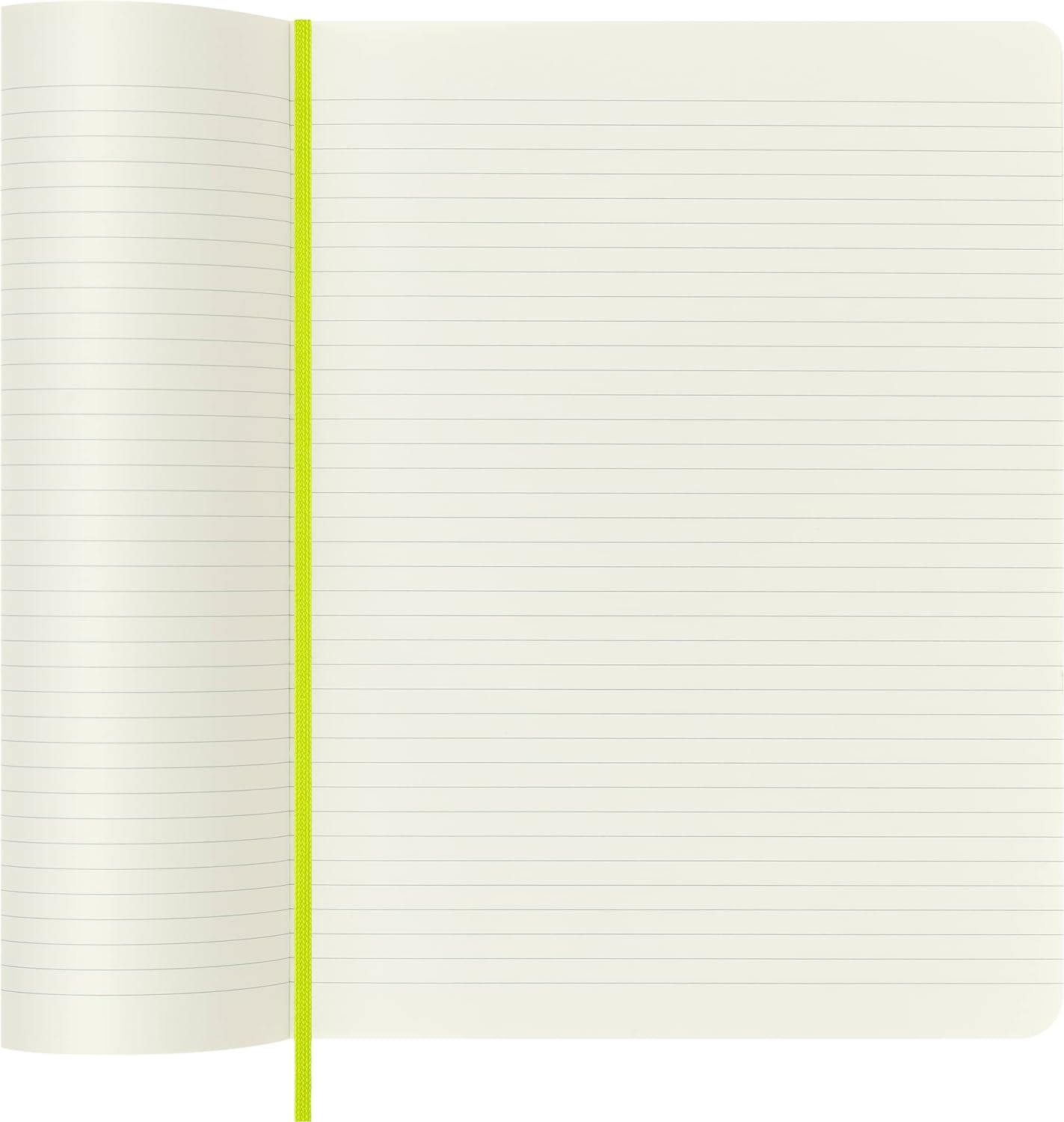 Moleskine - Classic Notebook, Ruled Notebook, Soft Cover and Elastic Closure, Size X-Large 19 x 25 cm, Colour Lemon Green, 192 Pages