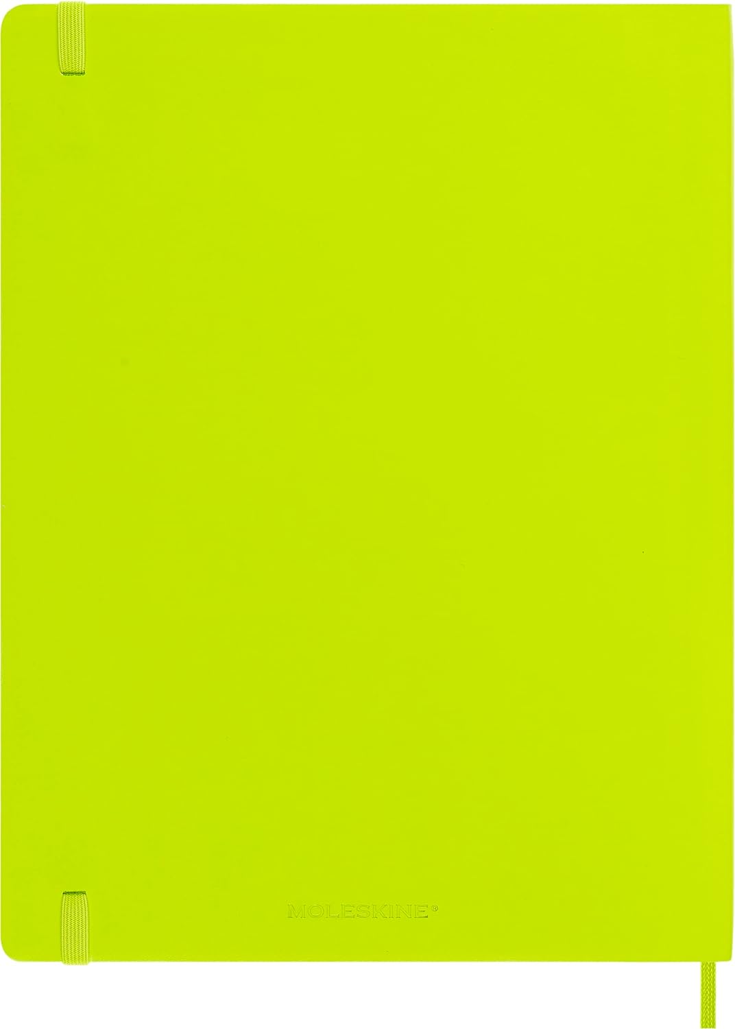 Moleskine - Classic Notebook, Ruled Notebook, Soft Cover and Elastic Closure, Size X-Large 19 x 25 cm, Colour Lemon Green, 192 Pages