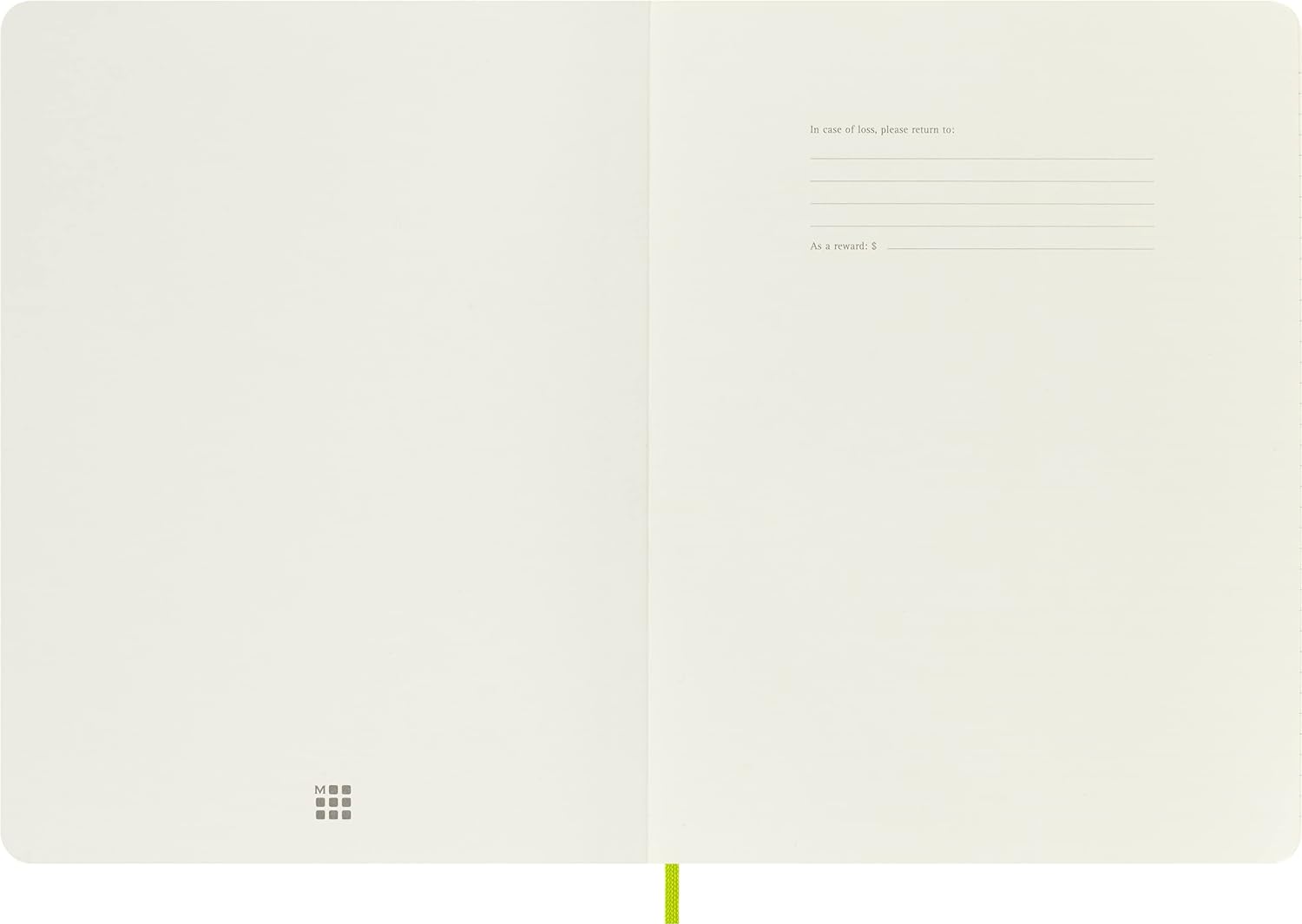 Moleskine - Classic Notebook, Ruled Notebook, Soft Cover and Elastic Closure, Size X-Large 19 x 25 cm, Colour Lemon Green, 192 Pages