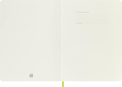 Moleskine - Classic Notebook, Ruled Notebook, Soft Cover and Elastic Closure, Size X-Large 19 x 25 cm, Colour Lemon Green, 192 Pages