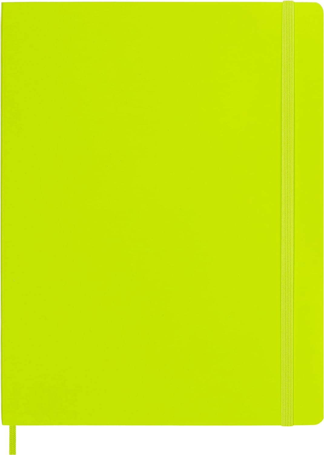 Moleskine - Classic Notebook, Ruled Notebook, Soft Cover and Elastic Closure, Size X-Large 19 x 25 cm, Colour Lemon Green, 192 Pages