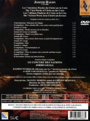 J. / Concert Des Nations Savall - 7 Last Words Of Christ On The Cross