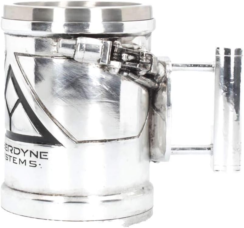 Nemesis Now B4656N9 Terminator 2 Tankard 17cm, Resin w/Stainless Steel Insert, Silver