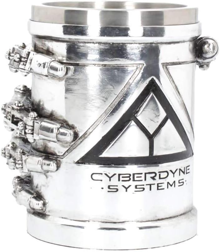 Nemesis Now B4656N9 Terminator 2 Tankard 17cm, Resin w/Stainless Steel Insert, Silver