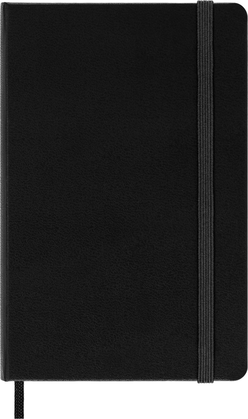Moleskine Classic Dotted Paper Notebook, Hard Cover and Elastic Closure Journal, Color Black, Size Pocket 9 x 14 cm, 192 Pages