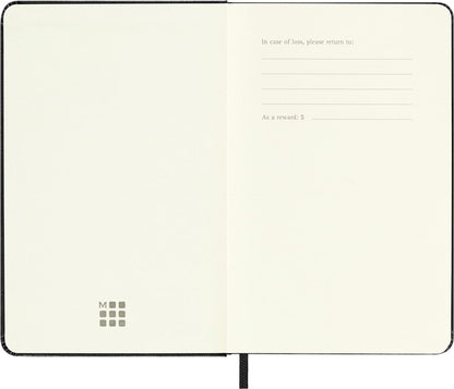 Moleskine Classic Dotted Paper Notebook, Hard Cover and Elastic Closure Journal, Color Black, Size Pocket 9 x 14 cm, 192 Pages