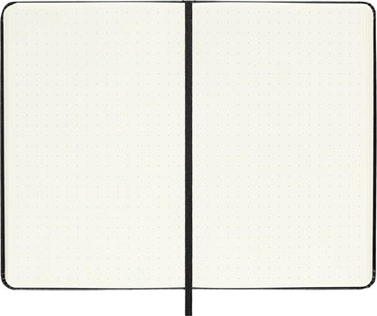 Moleskine Classic Dotted Paper Notebook, Hard Cover and Elastic Closure Journal, Color Black, Size Pocket 9 x 14 cm, 192 Pages