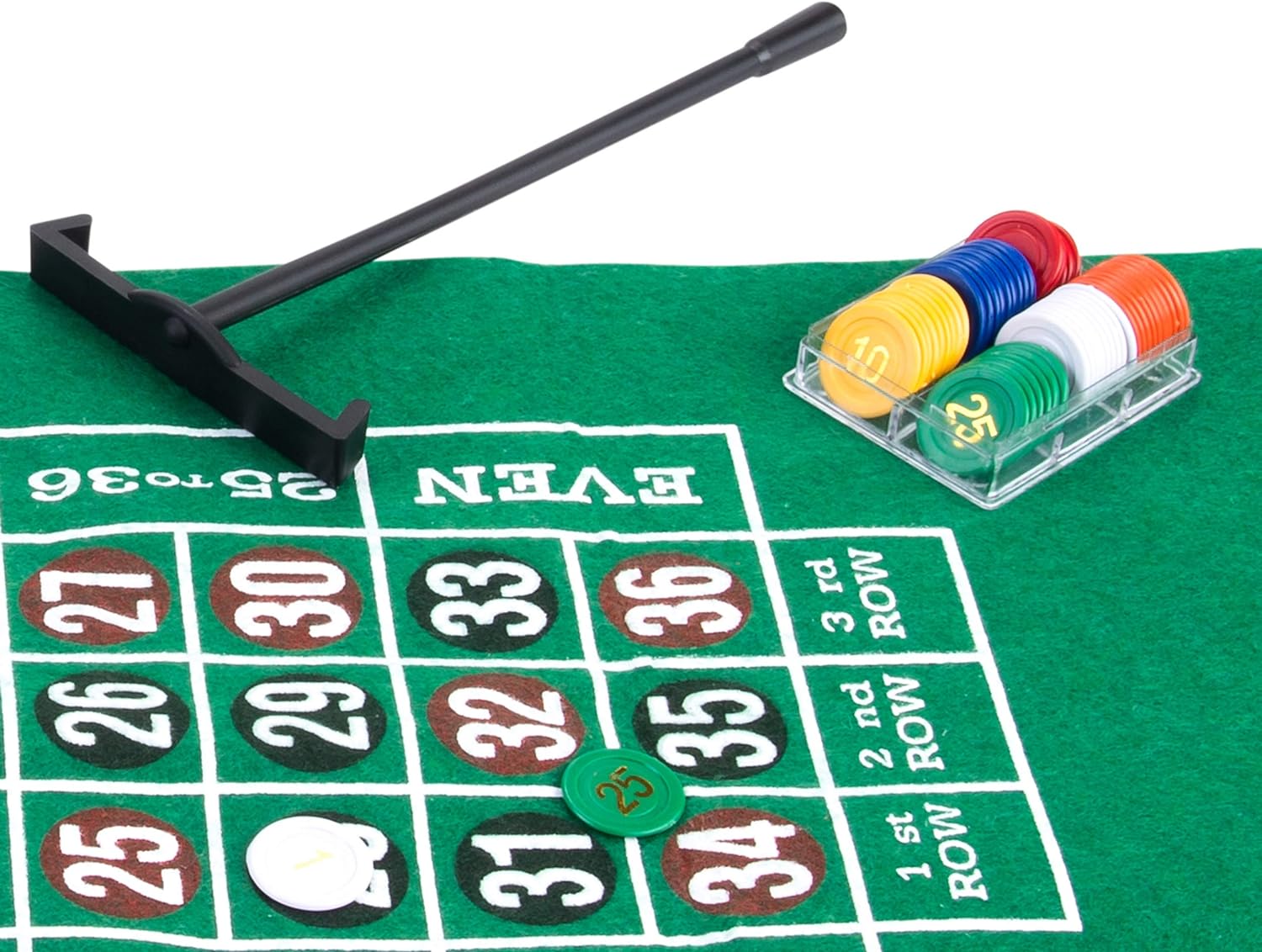 Engelhart Casino Game Set: 12 '' Roulette and Black Jack
