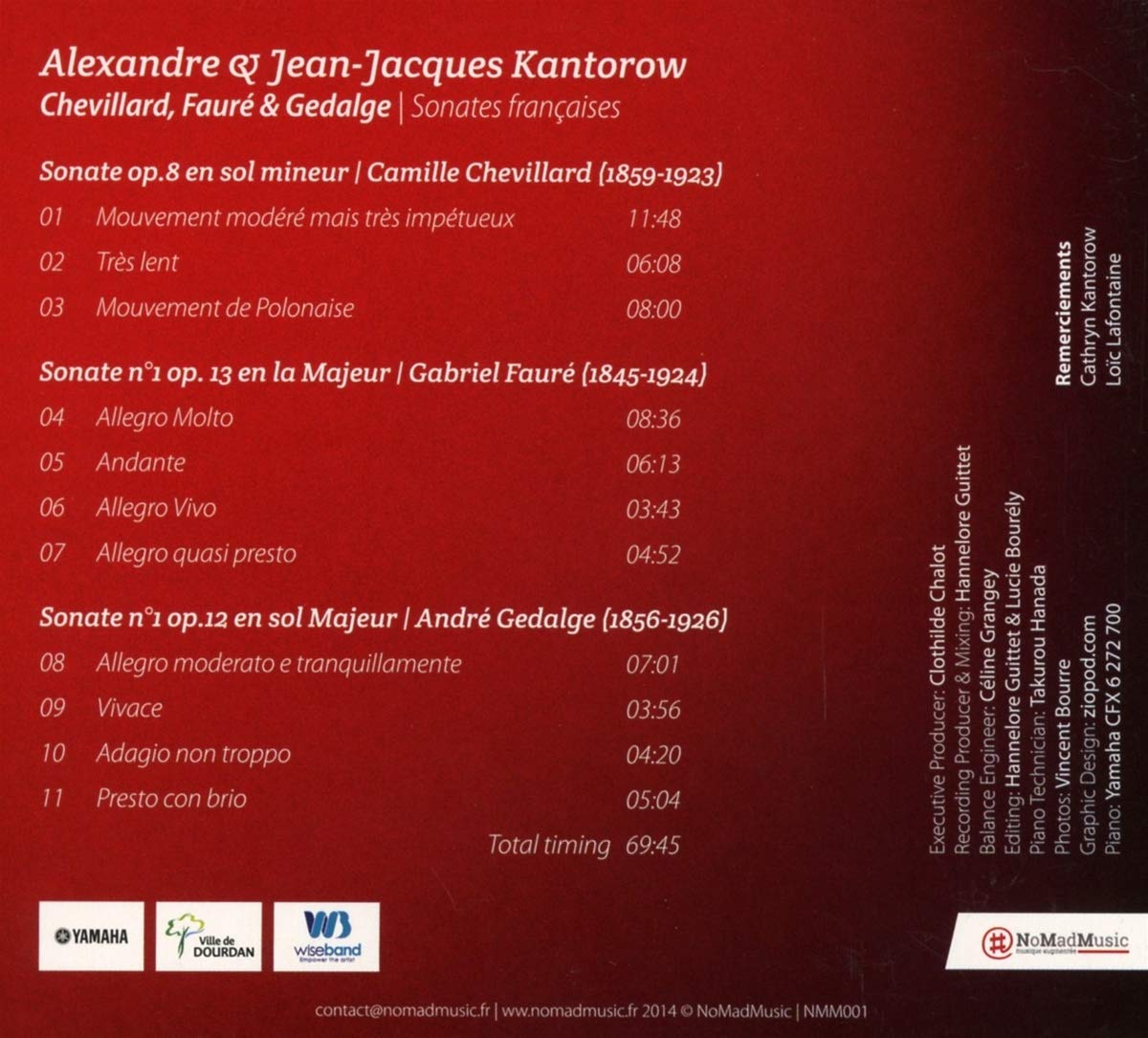 Alexandre Kantorow, Jean-Jacques Kantorow - Sonates Fran?ºaises