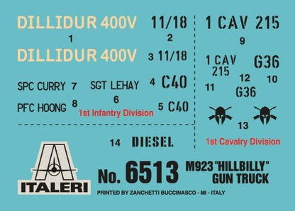 Italeri 510006513-1:35 M923 Hillbilly Gun Truck