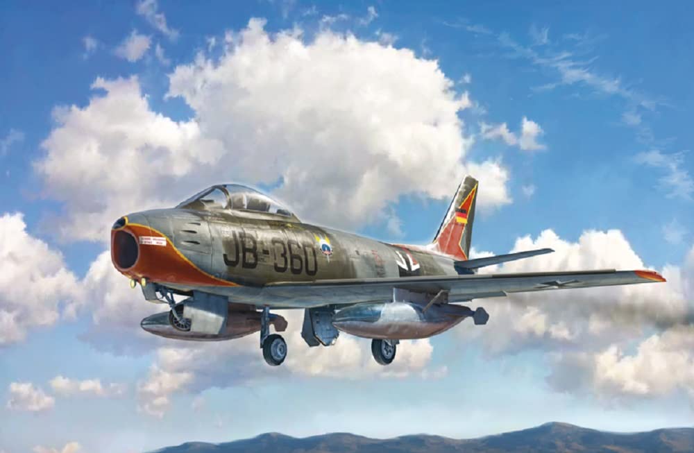 Italeri Italeri-F-86e, Mikoyan-Gurevich 1:48 F-86E Sabre, réplica Fiel, modelismo, Manualidades, aficiones, Pegado, Kit plástico, Montaje, Multicolor, Mittel (IT2799