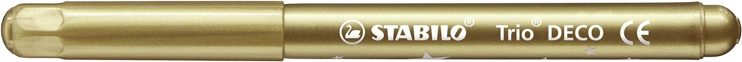 Metallic Felt-Tip Pen - STABILO Trio Deco - Pack of 8 - Assorted colours