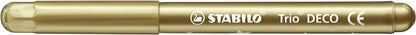 Metallic Felt-Tip Pen - STABILO Trio Deco - Pack of 8 - Assorted colours