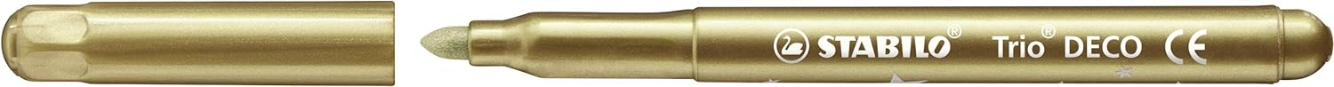 Metallic Felt-Tip Pen - STABILO Trio Deco - Pack of 8 - Assorted colours