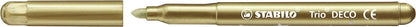 Metallic Felt-Tip Pen - STABILO Trio Deco - Pack of 8 - Assorted colours