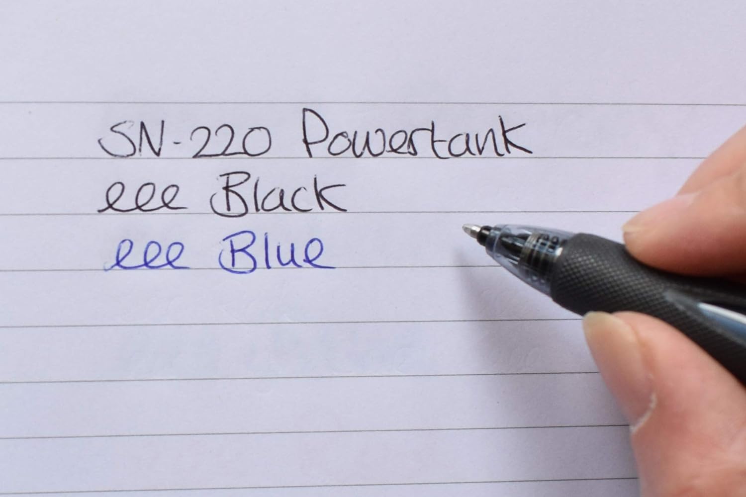 uni-ball Power Tank SN-220 Black Ballpoint Pens. Premium Broad 1mm Rollerball Tip. Water Resistant Uni Super Ink, Writes On Wet Paper, In Extreme Cold, At Any Angle. Perfect for Outdoor Use. Box of 12