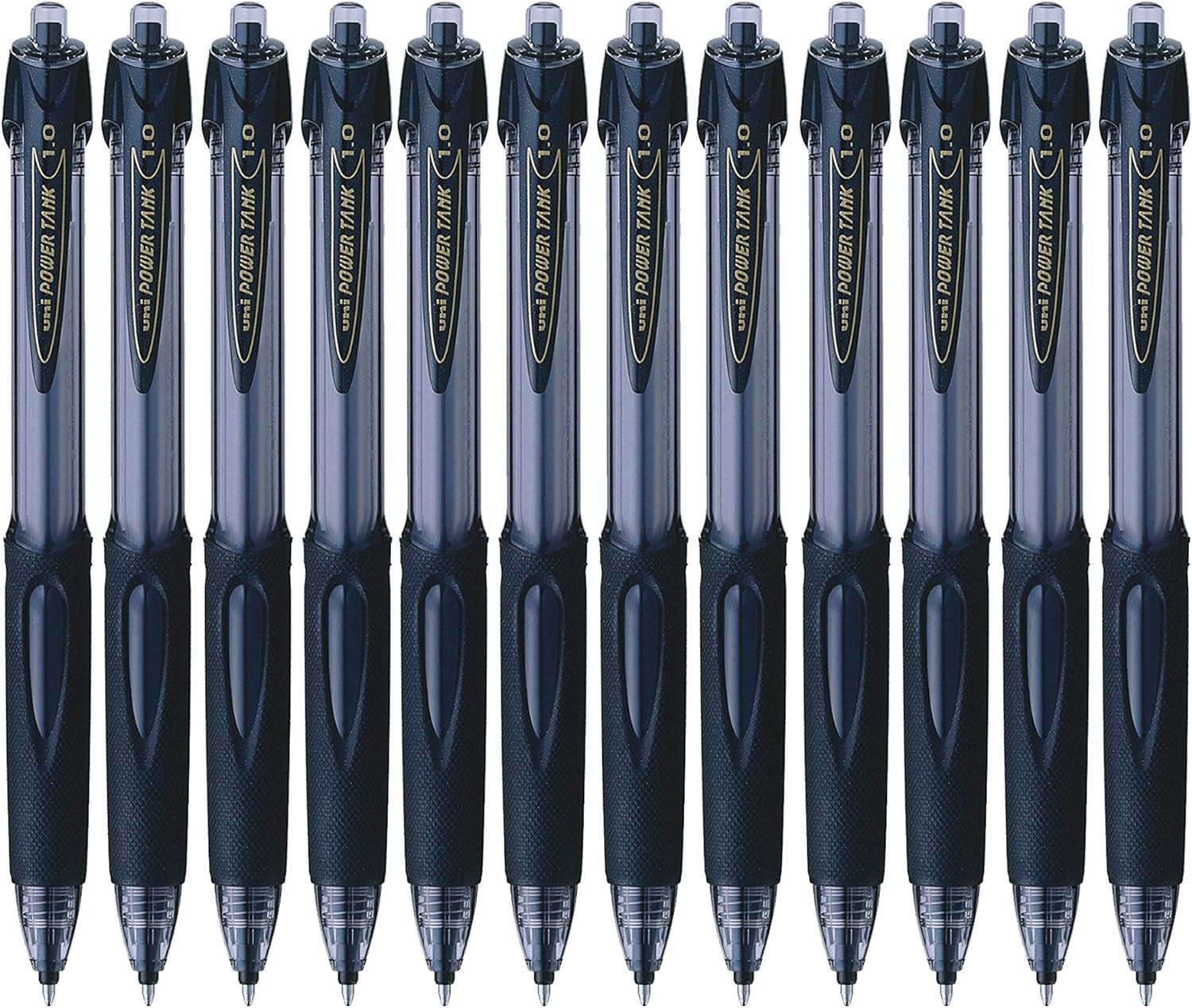 uni-ball Power Tank SN-220 Black Ballpoint Pens. Premium Broad 1mm Rollerball Tip. Water Resistant Uni Super Ink, Writes On Wet Paper, In Extreme Cold, At Any Angle. Perfect for Outdoor Use. Box of 12