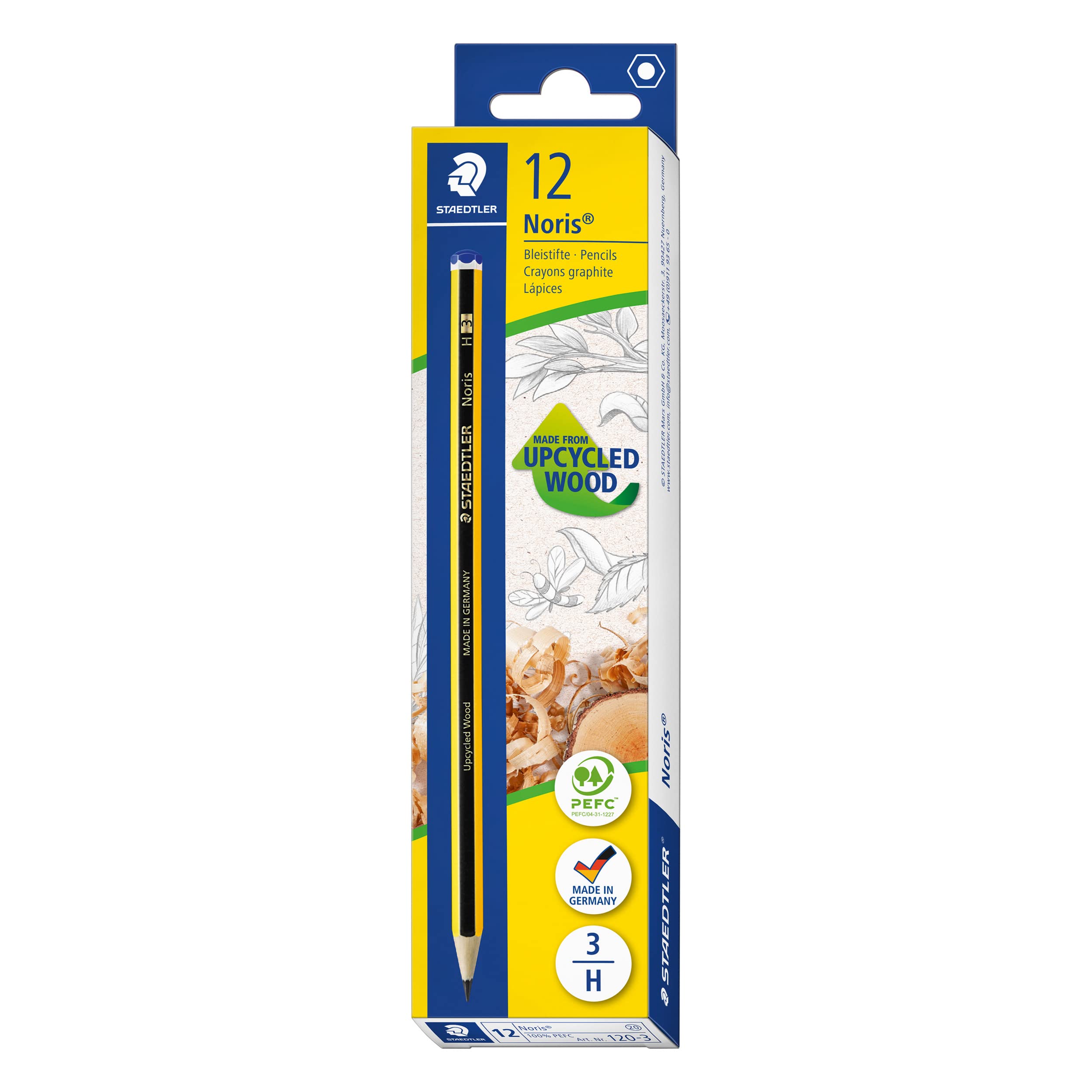 Staedtler 120-3 Noris Pencils H (Box of 12), Black