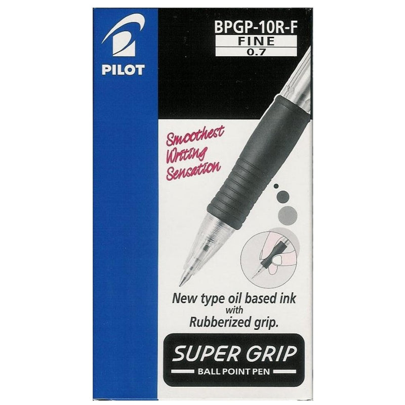 Pilot BPGP-10R-F Supergrip Retractable Ballpoint Pen Blue 0.7mm (Pack of 12