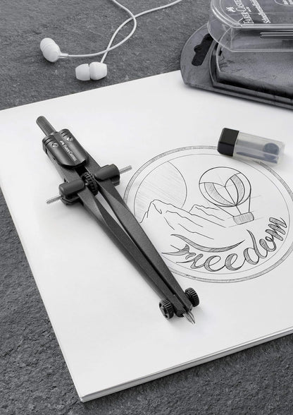FABER-CASTELL 174530 - Stream snelinstelkompas, Blackstone, 1 stuk