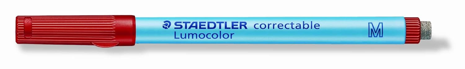 Staedtler 305M WP4 Lumocolor Correctable Transparency Pen Nib M Pack of 4