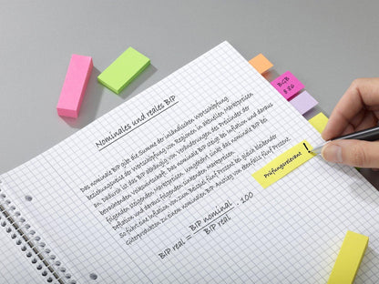 Post-it Notes Marker, Pack of 10 Pads, 50 Markers per Pad,12.7 mm x 44.4 mm, Yellow, Orange, Pink, Purple, Blue, Green Colors - To Mark, Highlight or Color Code Important Information