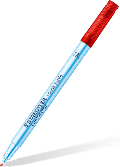 STAEDTLER 305F WP4-1 Lumocolor correctable Pen, fine, Pack of 4 Colours, Multi