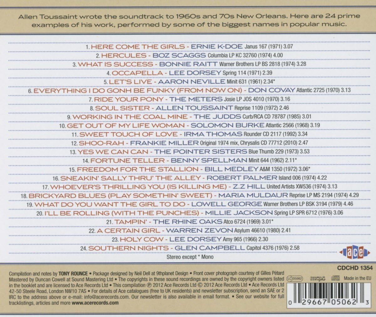 Rolling With the Punches: The Allen Toussaint Songbook